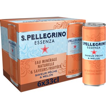 San Pellegrino Essenza Peach & Melon Sparkling Water 6x33cl