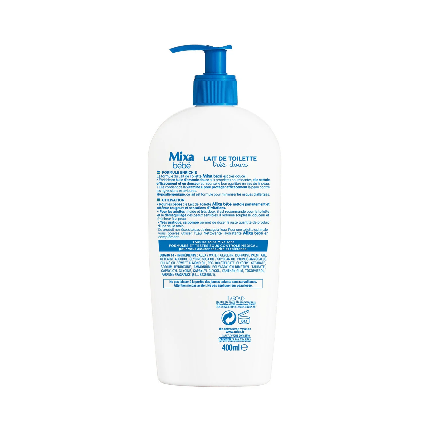 Mixa Bebe Lait de toilette very mild 400ml