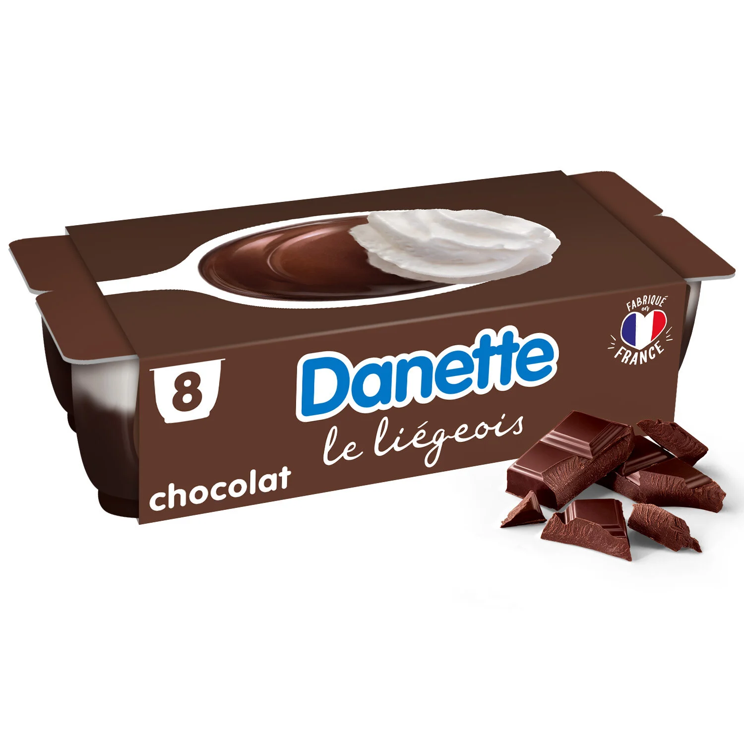 Danone Danette chocolate Liegeois 8x100g