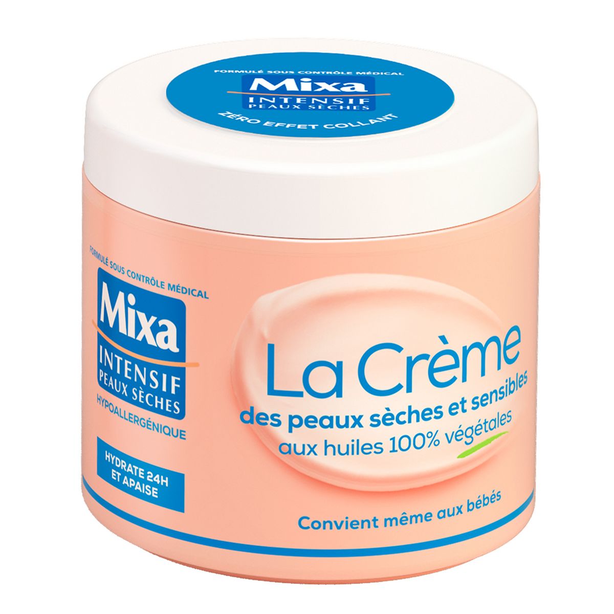 MIXA Intensive Cream Anti-Dryness for dry and sensitive skin with 100% vegetable oils 400ml