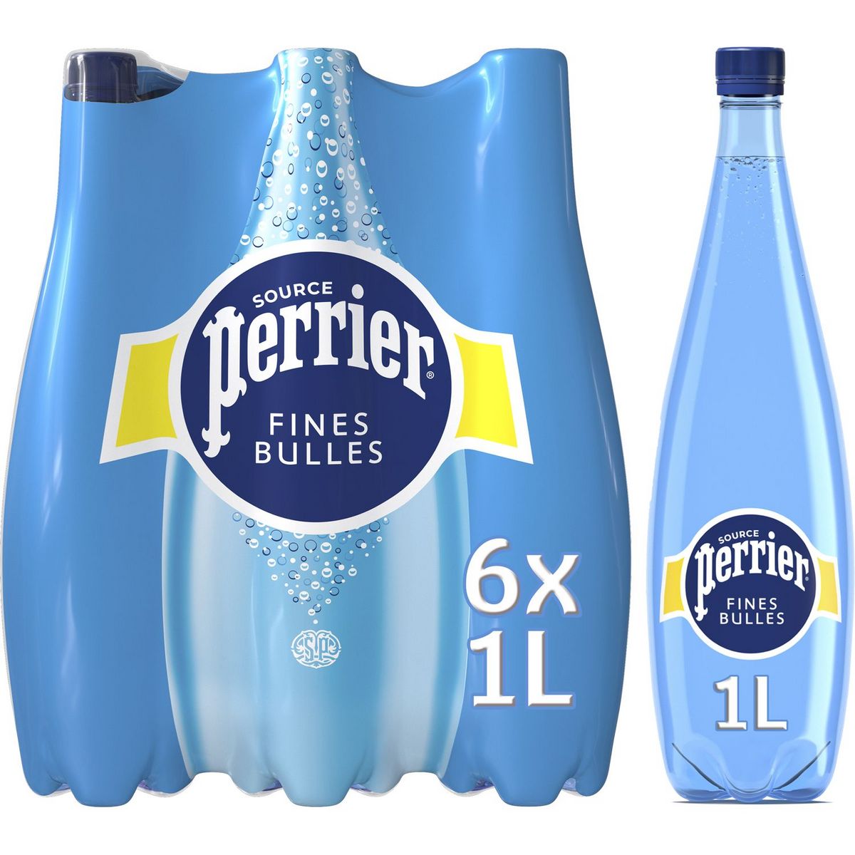 Perrier sparkling mineral water gently carbonated 6x1L