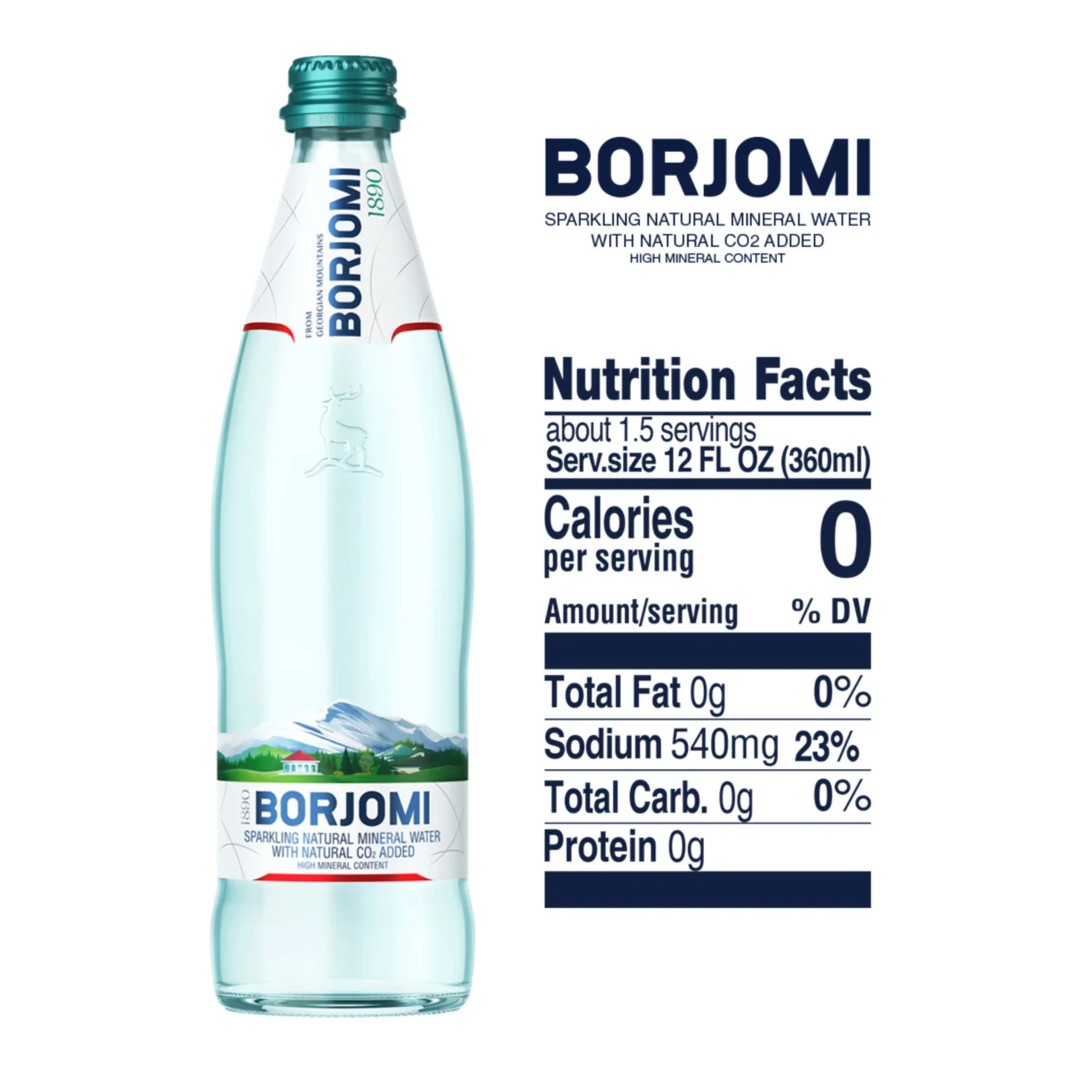Borjomi - Sparkling Mineral Water Plastic Bottle 1L