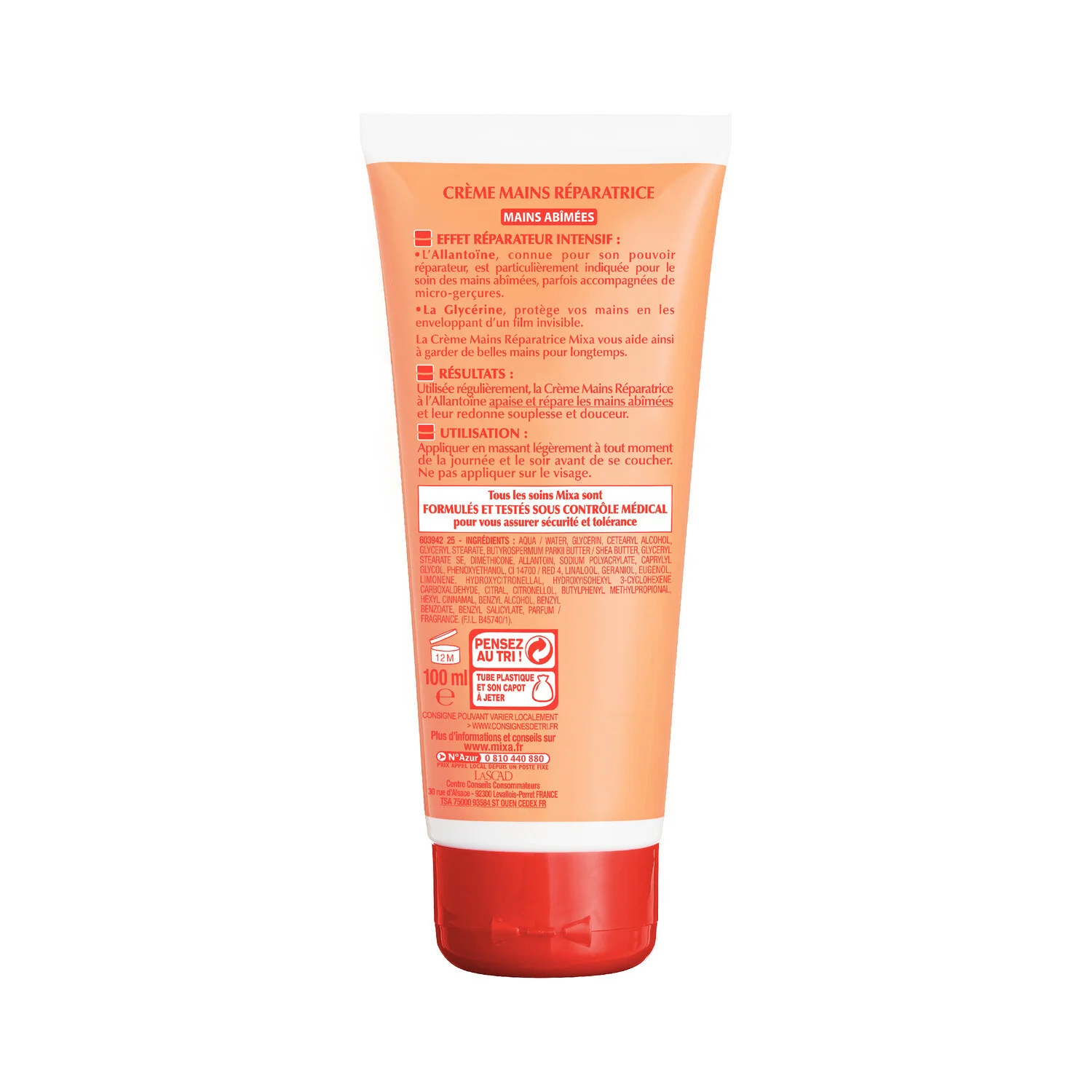 Mixa Intensive Repair hand cream in tube 100ml