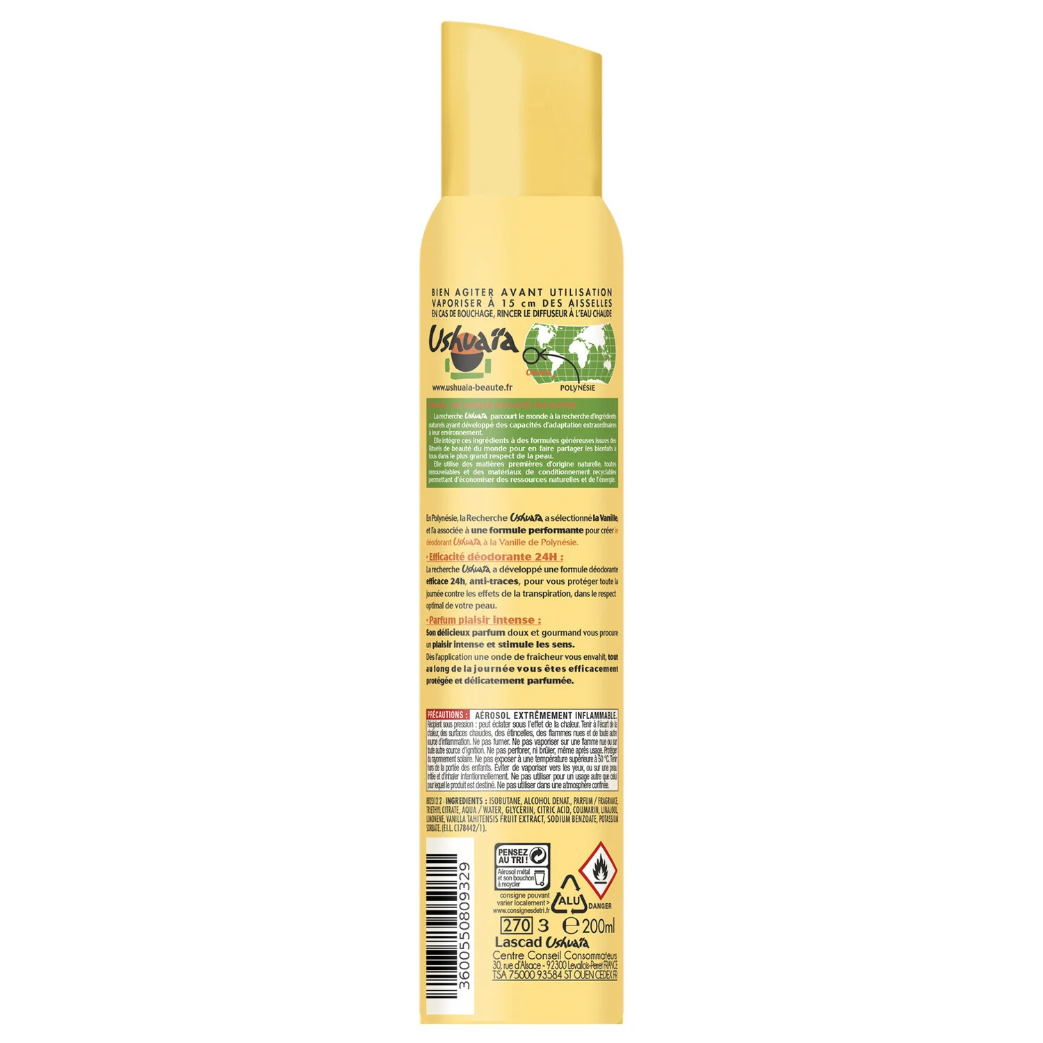 Ushuaia Spray deodorant Vanilla 200ml