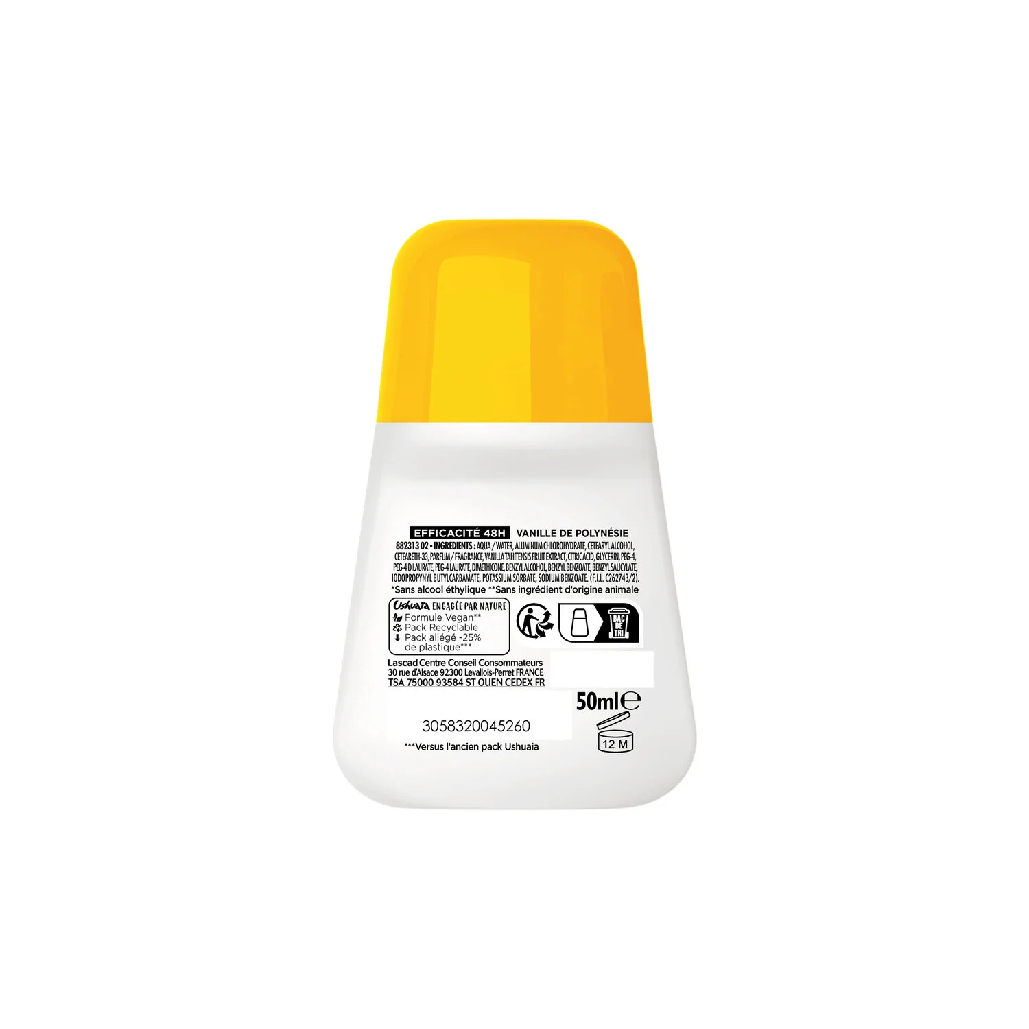 Ushuaia Roll-on deodorant Vanilla antiperspirant 50ml