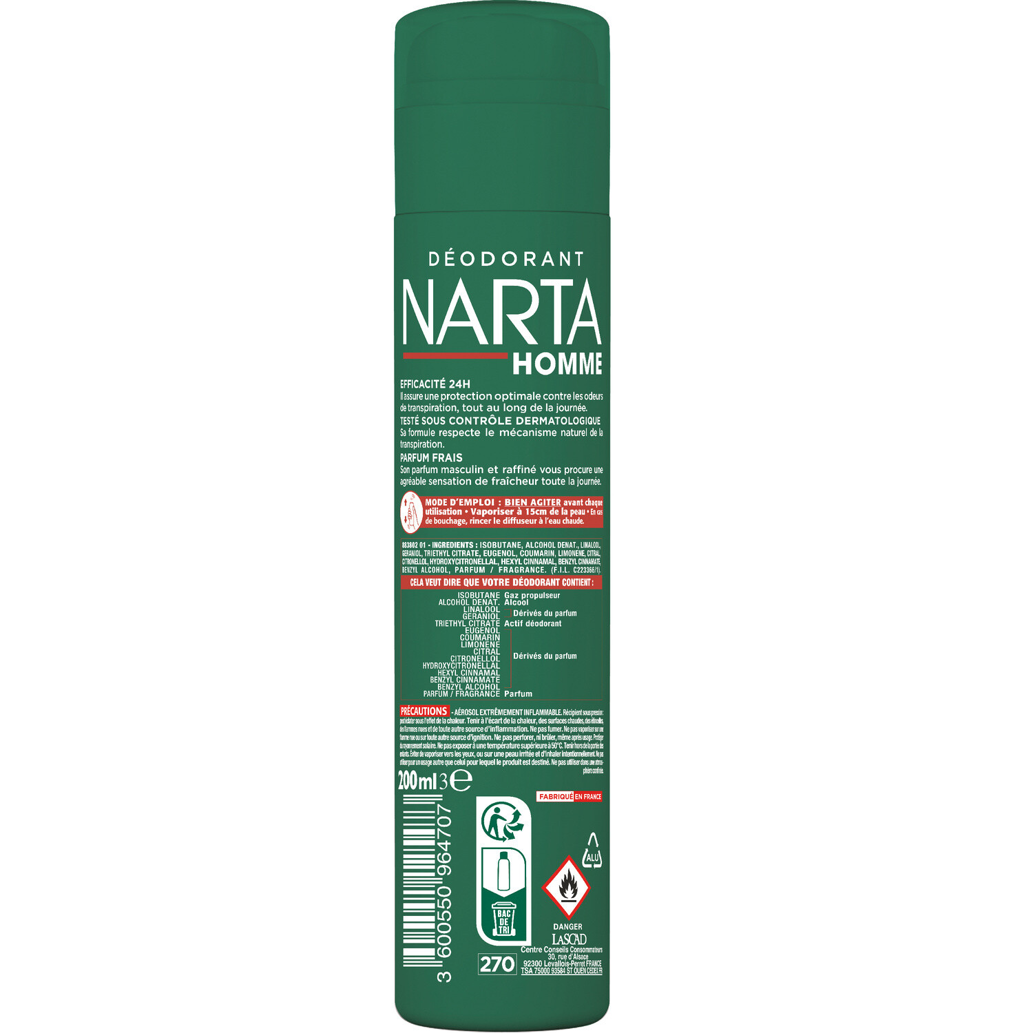Narta Men Spray deodorant Printil classic freshness 200ml
