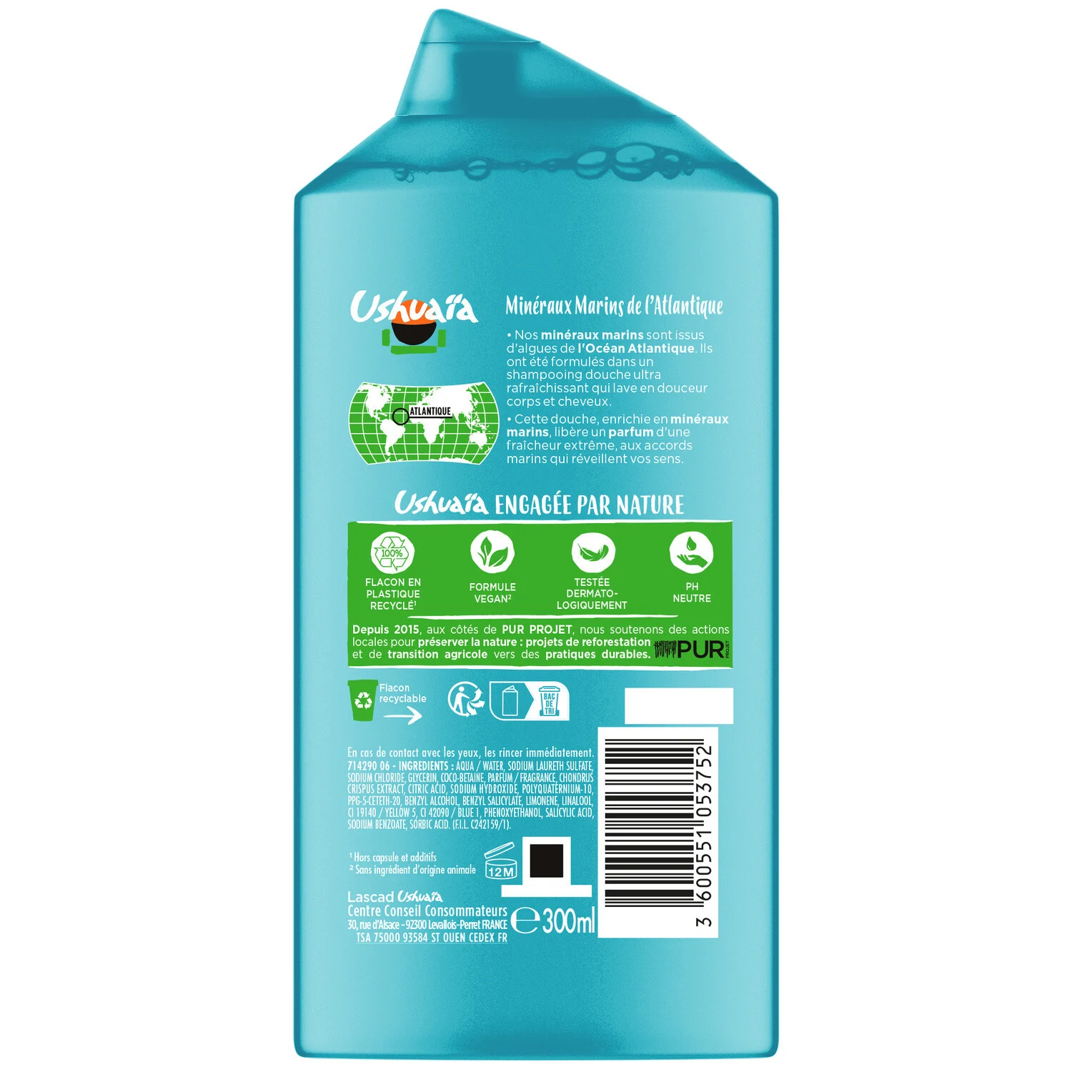 Ushuaia Shower & Shampoo gel Sea minerals 300ml