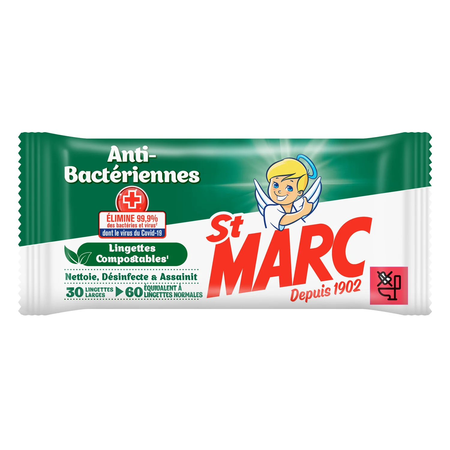 St Marc Wipes antibacterial x30