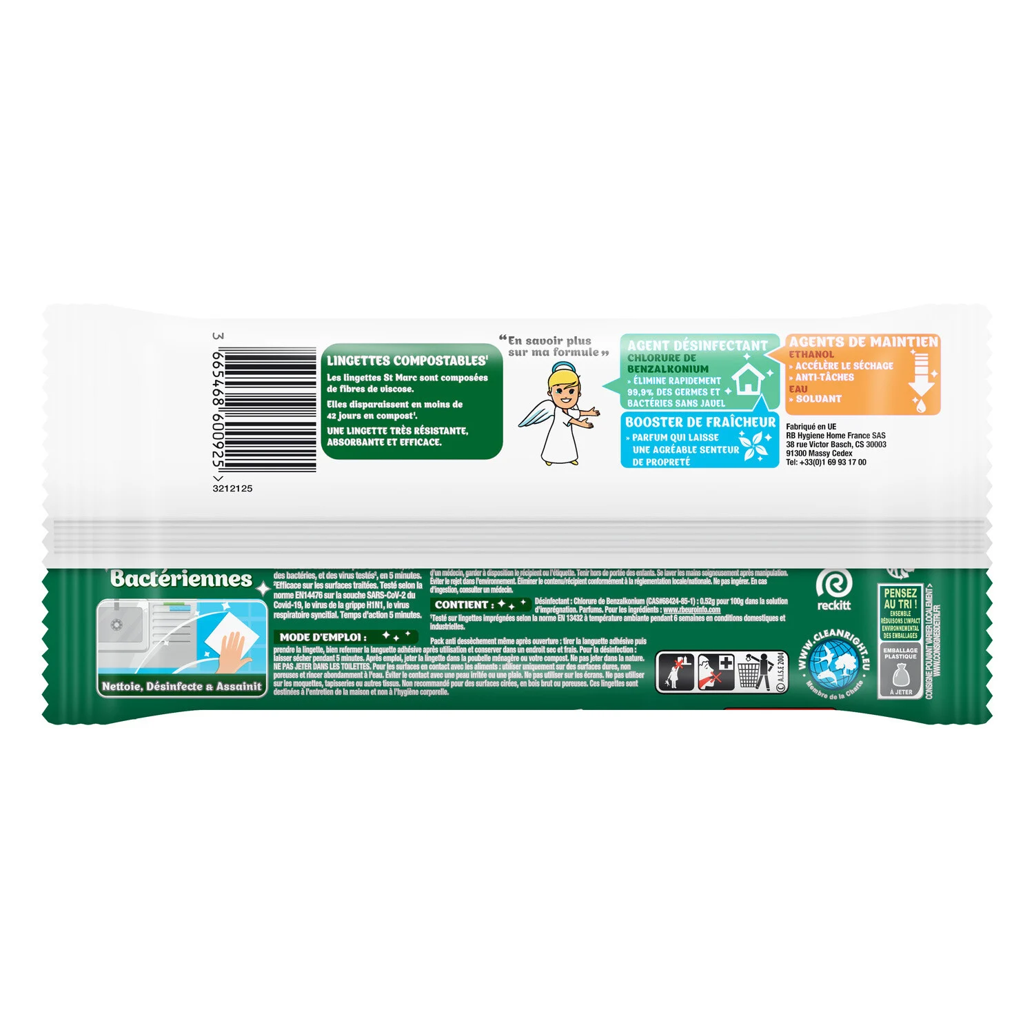 St Marc Wipes antibacterial x30