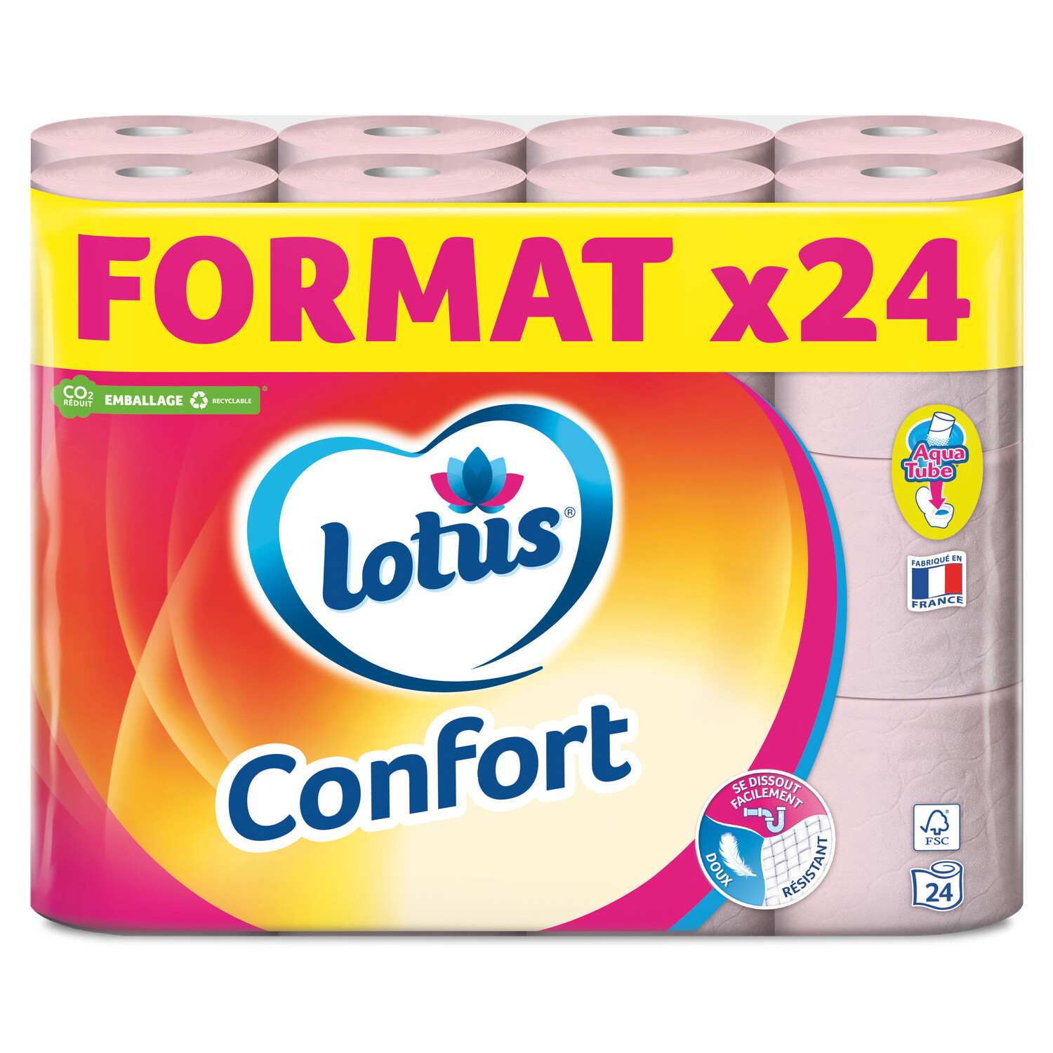 Lotus white Toilet paper Confort x24 rolls