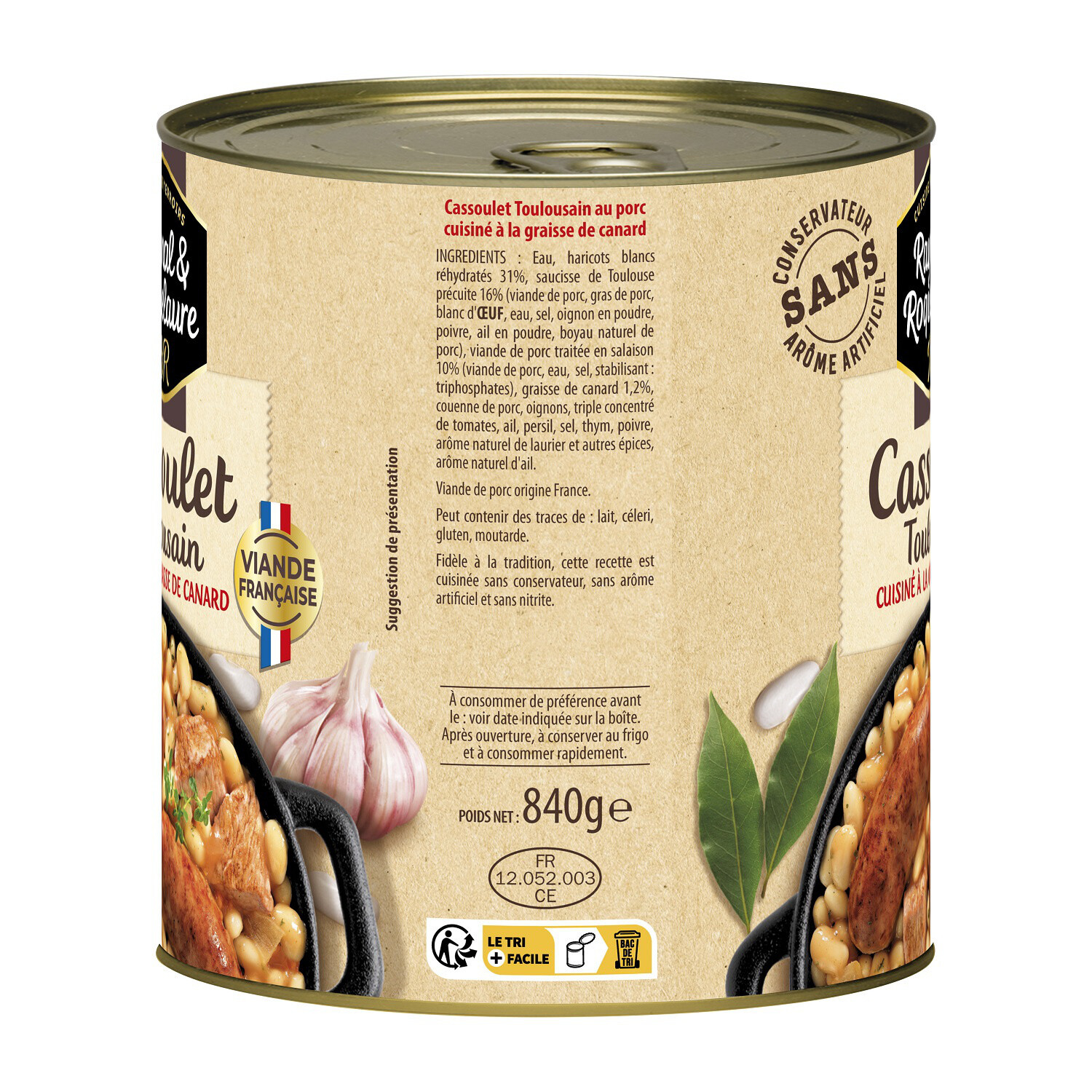 Raynal & Roquelaure Toulouse's Cassoulet with goose fat 840g
