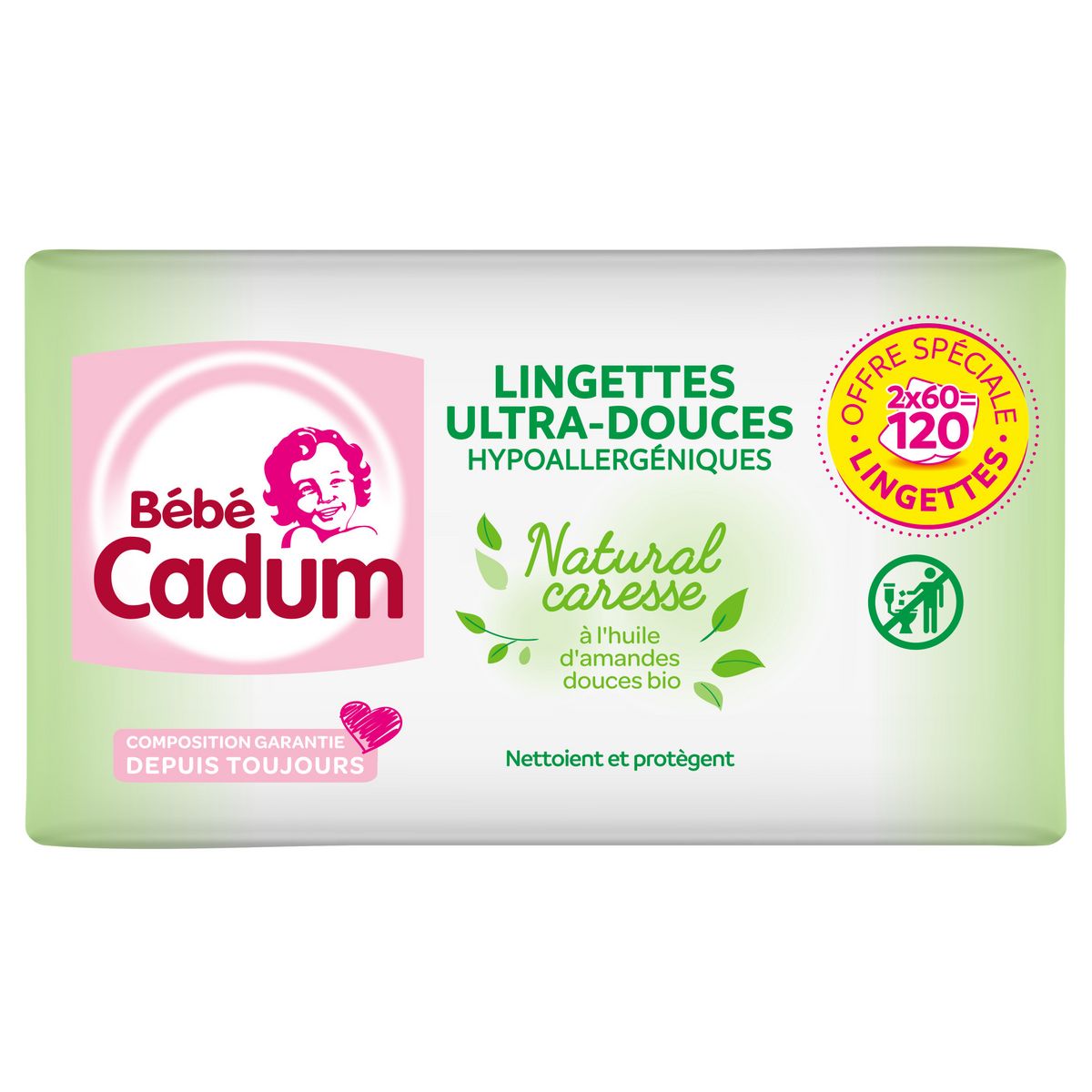 Bebe Cadum Large format wipes x100