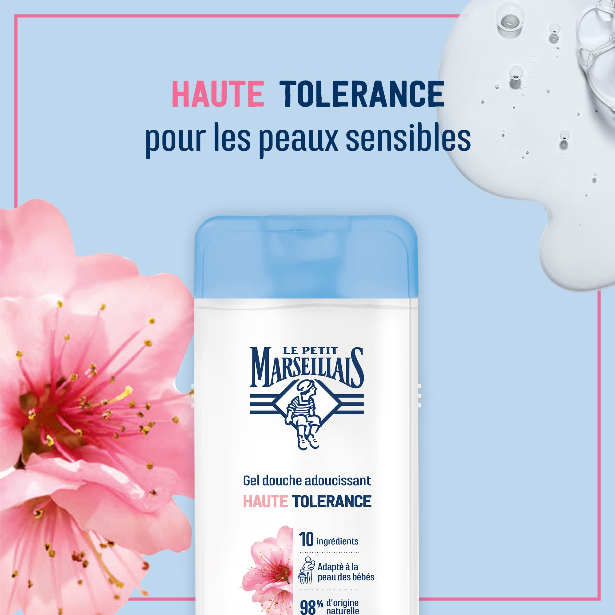 Le Petit Marseillais Softening shower gel with organic almond blossom dry and sensitive skin 400ml