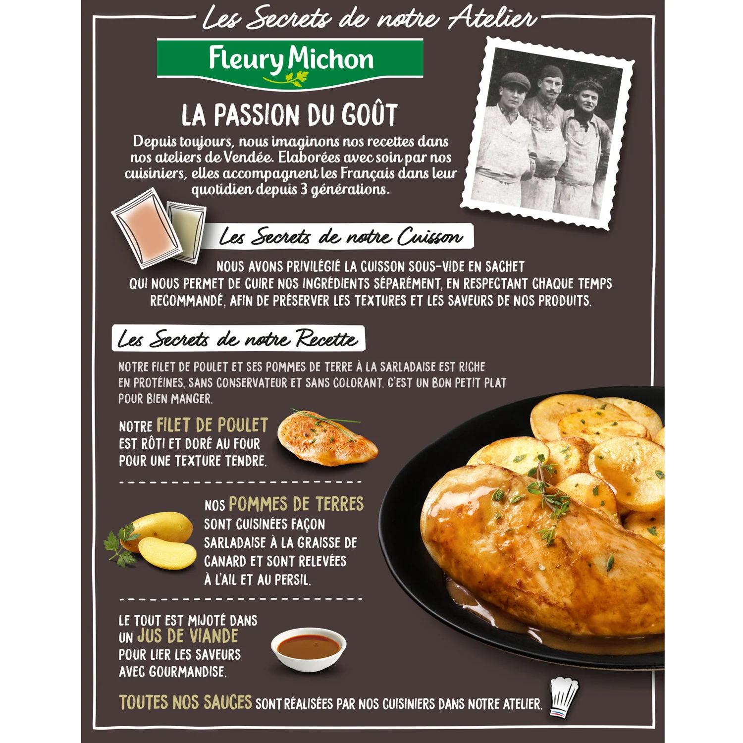 Fleury Michon Chicken fillet and potatoes Sarladaise 300g