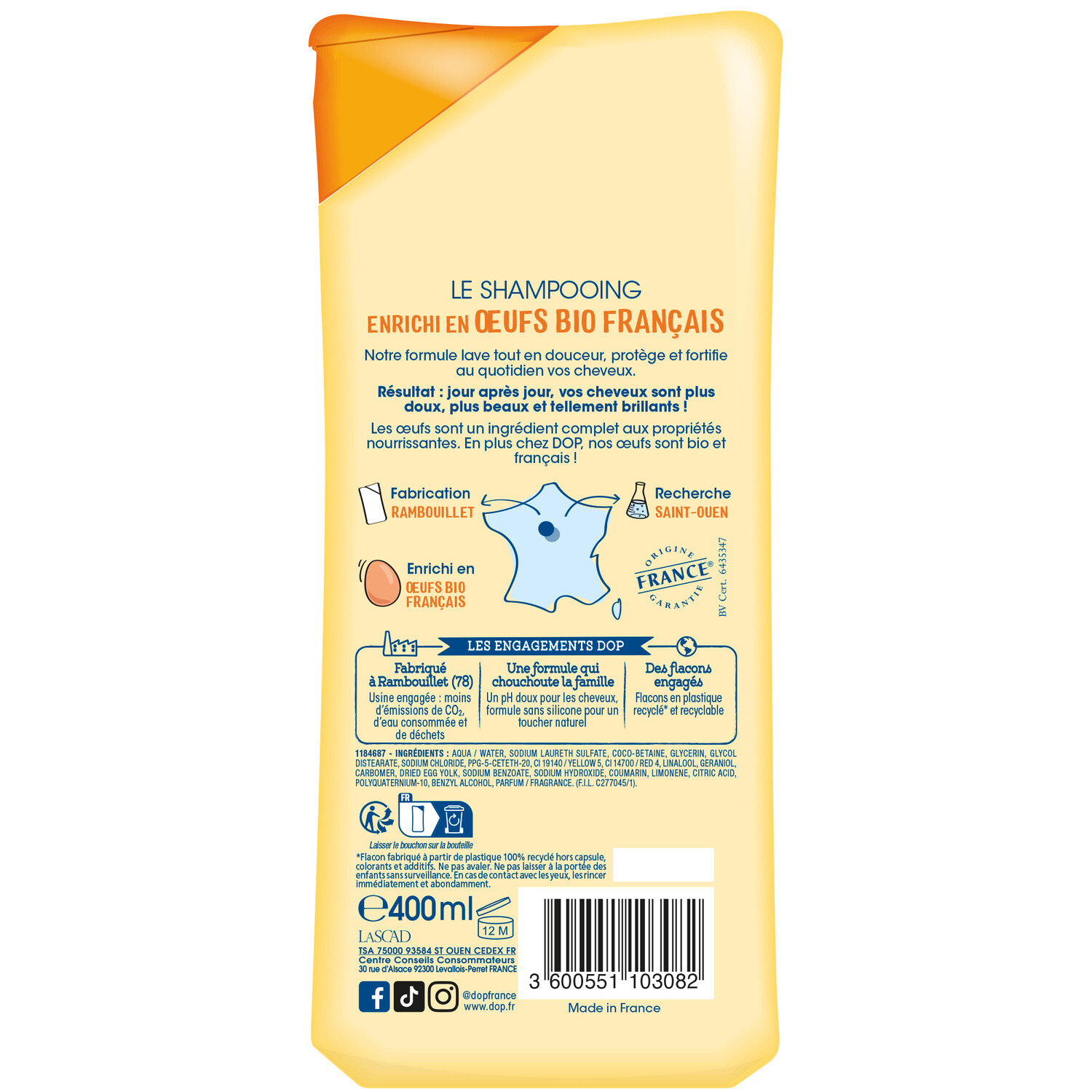 DOP Shampoo with eggs 480ml