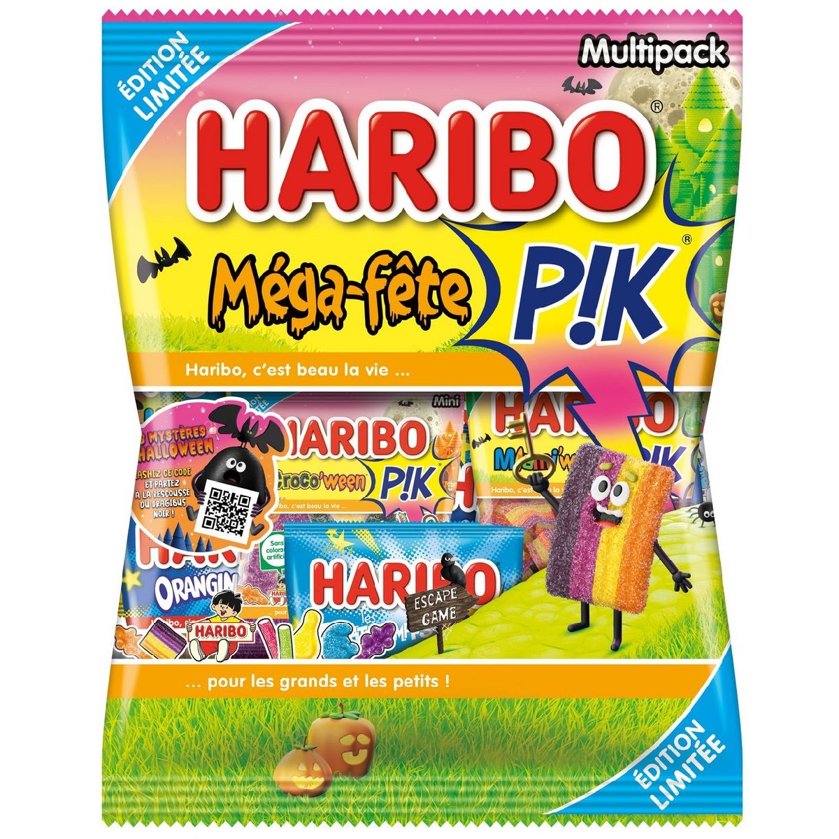 Haribo Mega-party Pik Halloween mini sachets 720g