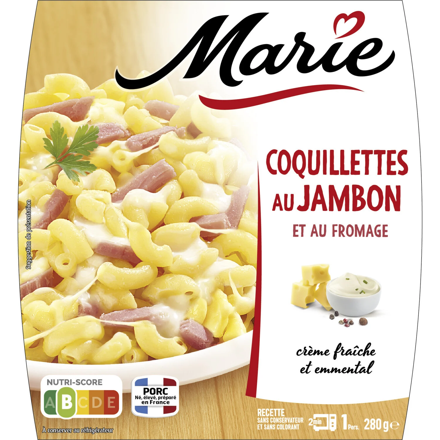 Marie Coquillettes with Ham and Cheese 280g
