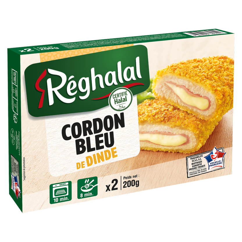 Reghalal Halal Turkey Cordon bleu x 2 200g