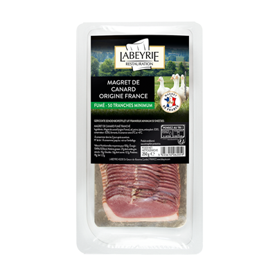 Labeyrie South West smoked duck breast 50 slices (+/-250g)