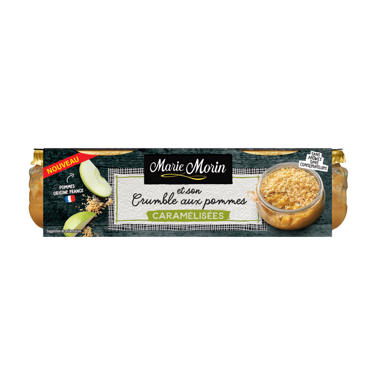 Marie Morin Caramelized apple crumble 2x130g