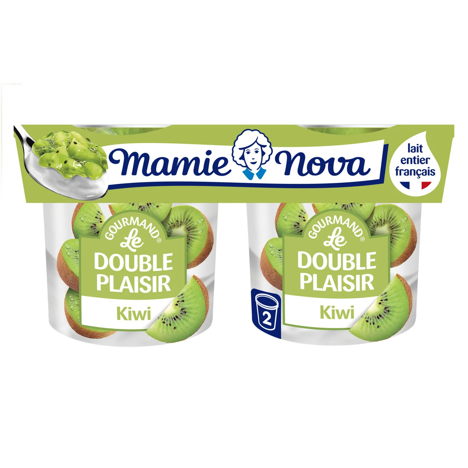 Mamie Nova Double pleasure kiwi fruit yogurt 2x150g