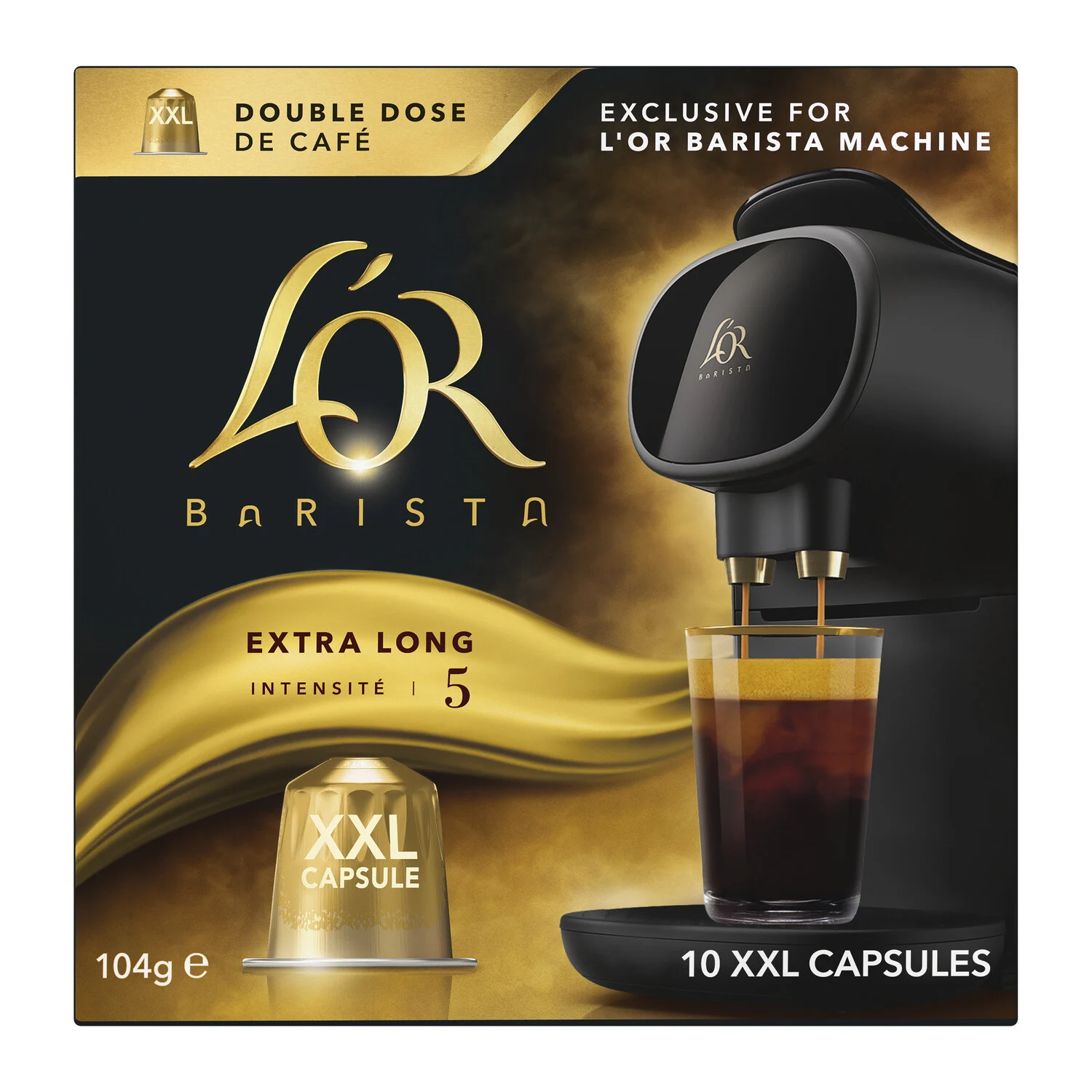 L'or BARISTA Coffee Capsules XXL x10 Extra long 104g