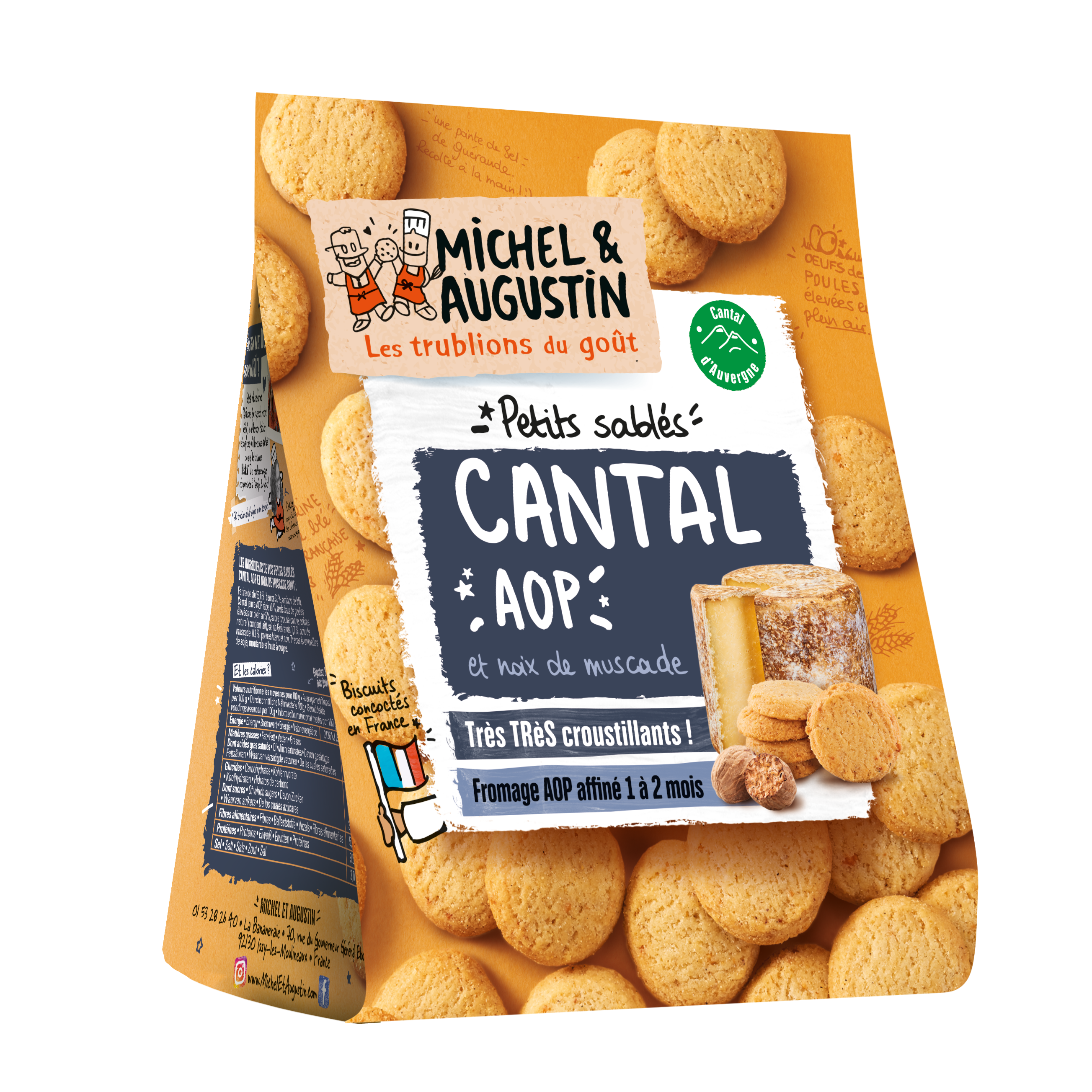 Michel Et Augustin Cantal Cheese Salty Shortbread 100g