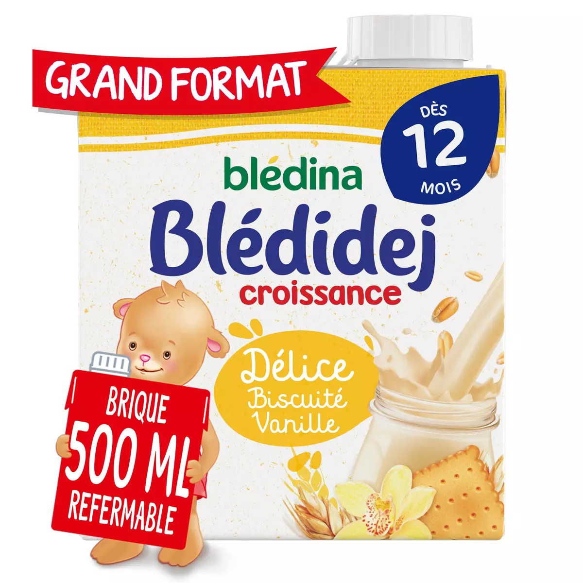Bledina Bledidej Delice Vanilla Biscuit flavor from 12 months 500ml