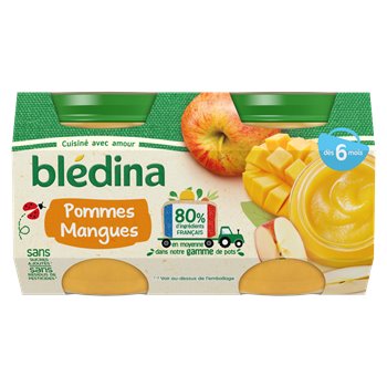 Bledina Pot Apple & Mango from 6 months 4x130g