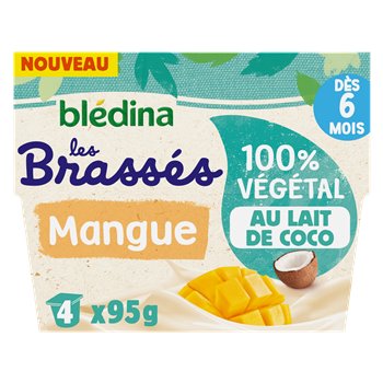 Bledina Brasse Mango with coconut milk from 6 months 4x95g