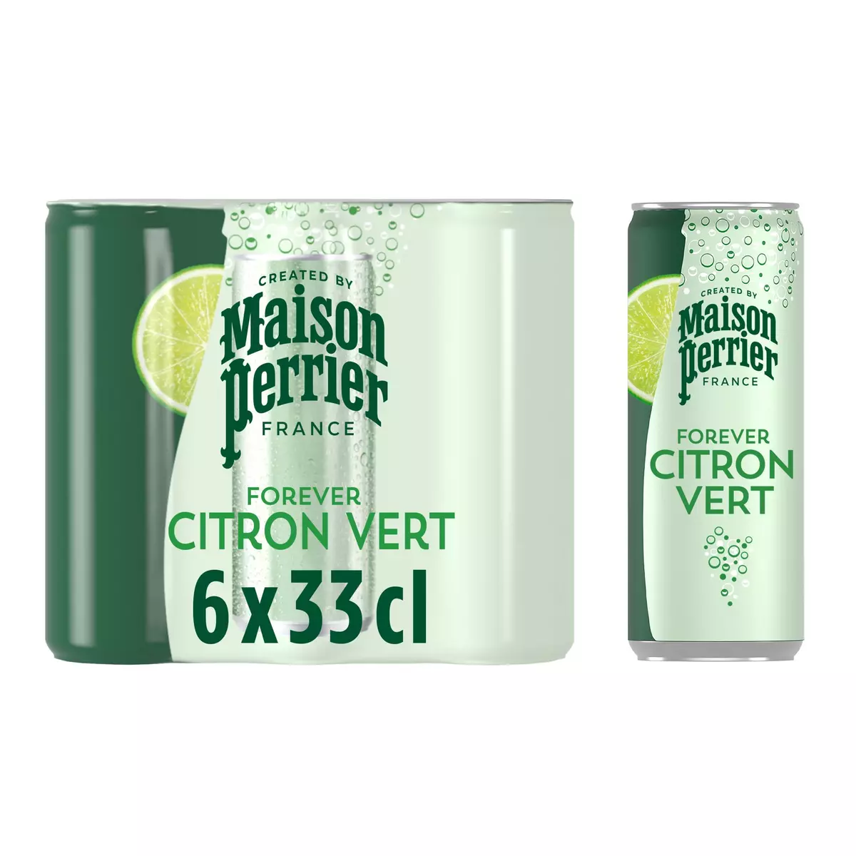 Perrier Sparkling Lime water can 6x33cl