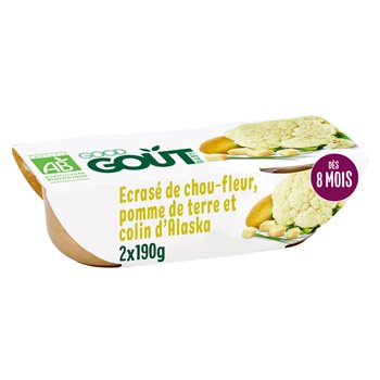 Good Gout Organic Mashed Cauliflower, Potato & Hake from 8 months 2x190g