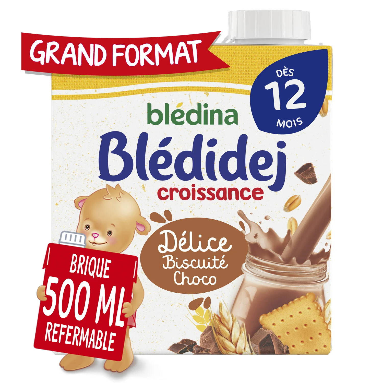 Bledina Bledidej Delice Chocolate Biscuit from 12 months 500ml