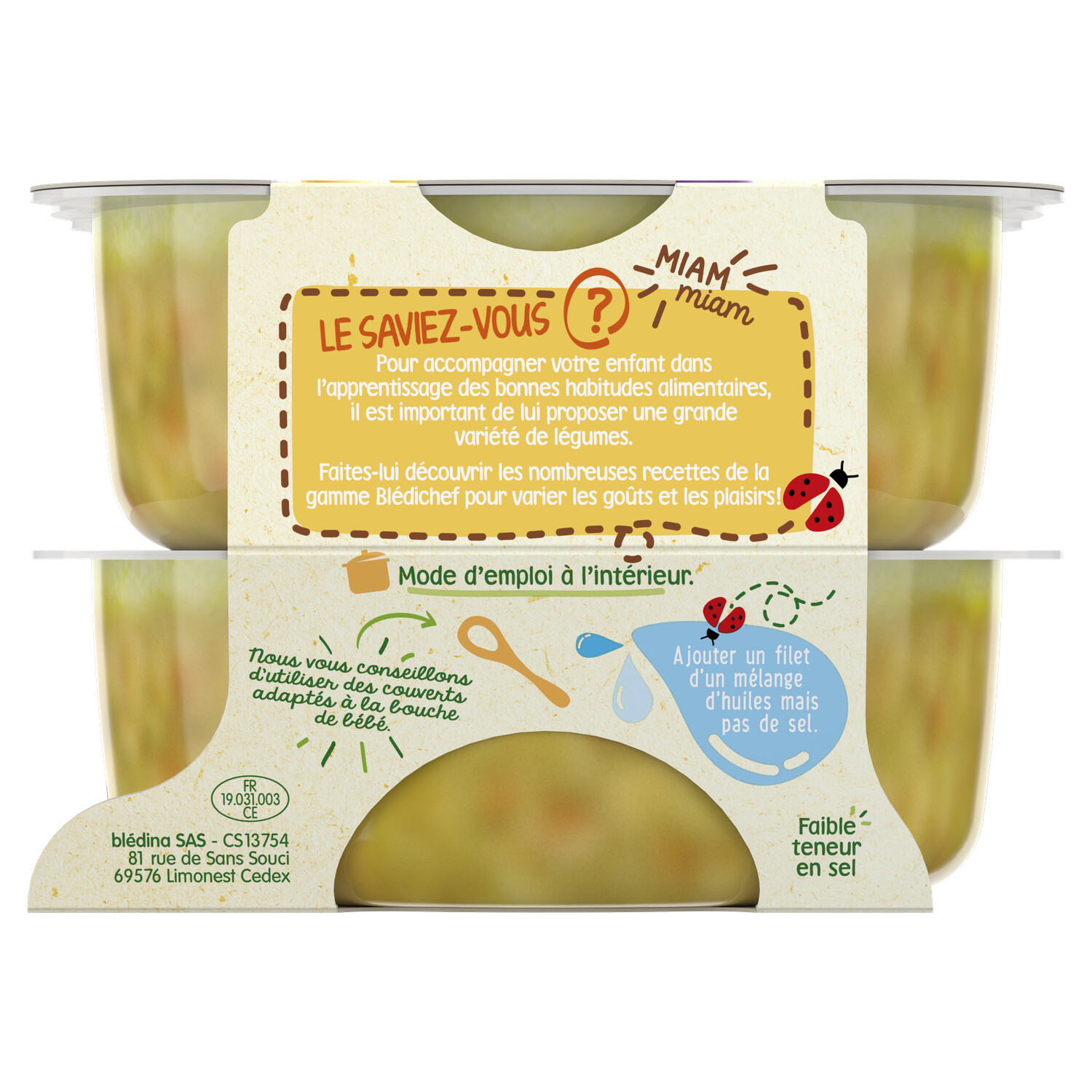 Bledina Bledichef Courgettes fondue & Macaroni pasta 2x230g from 12 months
