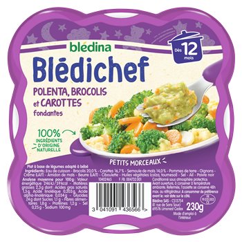 Bledina Bledichef Broccol, Carrots & Polenta from 12 months 230g