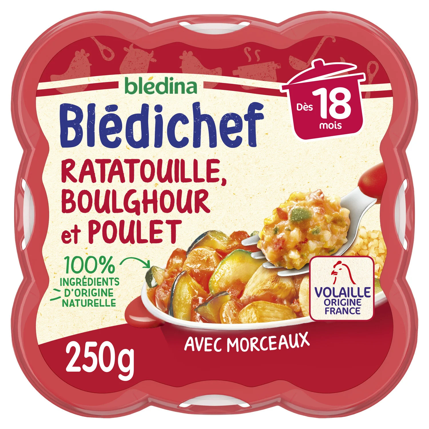 Bledina Bledichef Bulgur, Chicken & Ratatouille from 18 month 250g