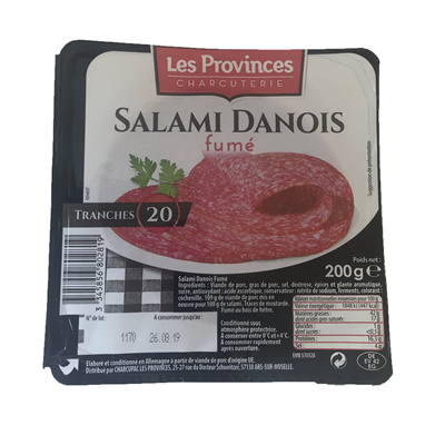 Les Provinces Salami Danios sliced 20's 200g