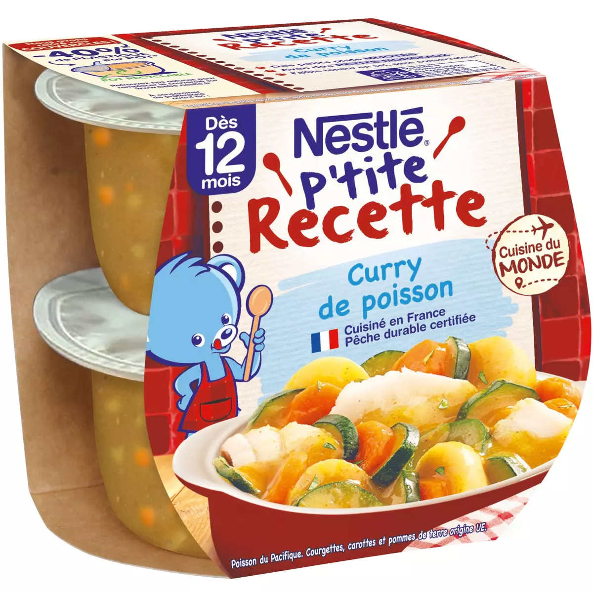 Nestle P'tite Recette Fish curry from 12 months 2x200g