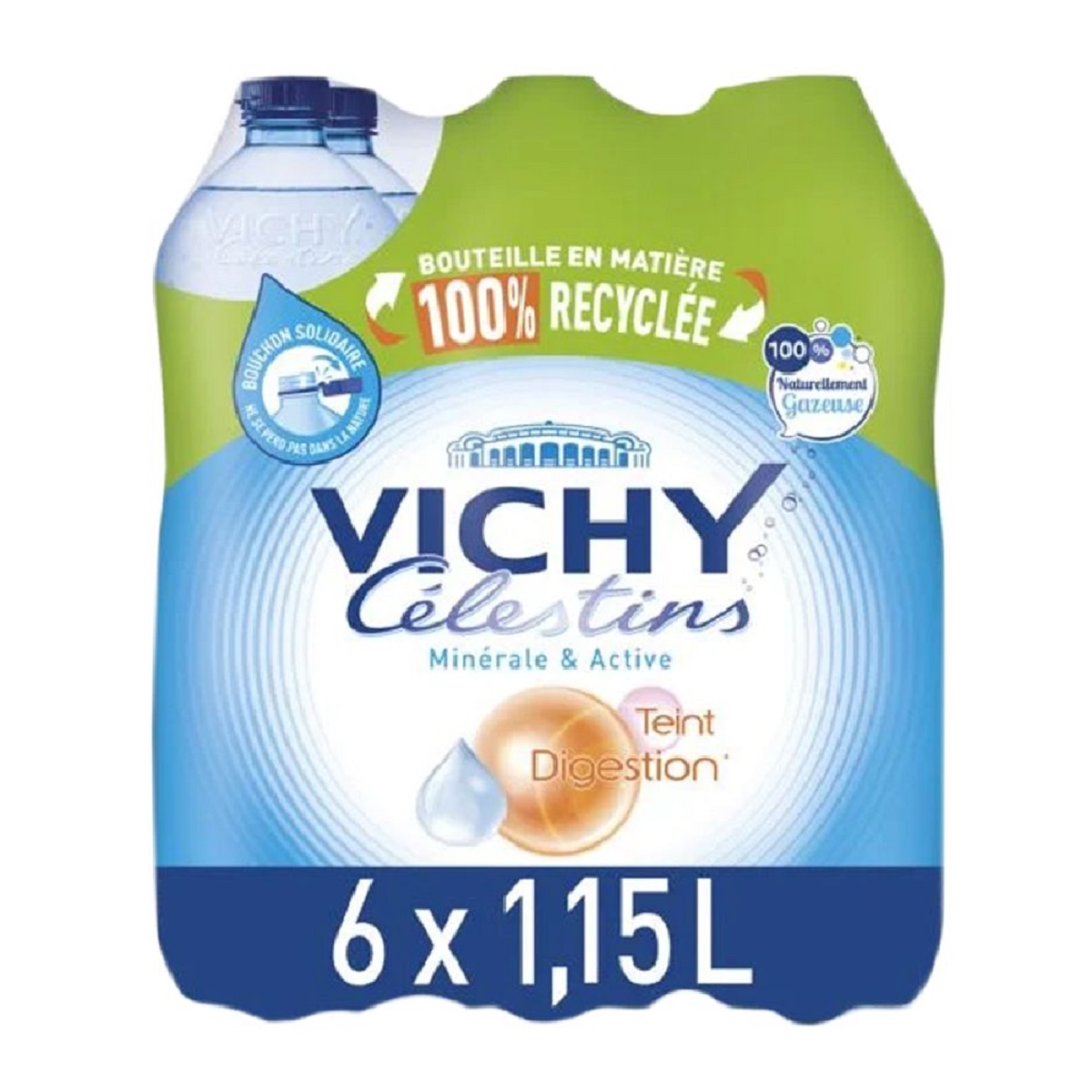 Vichy Celestins sparkling mineral water 6x1.15L