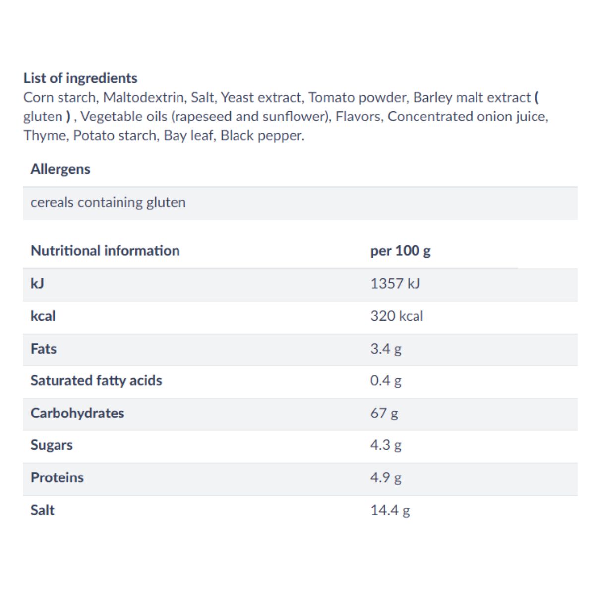 Chef Brown sauce (Fond brun lie demi-glace up to 30L) 750g