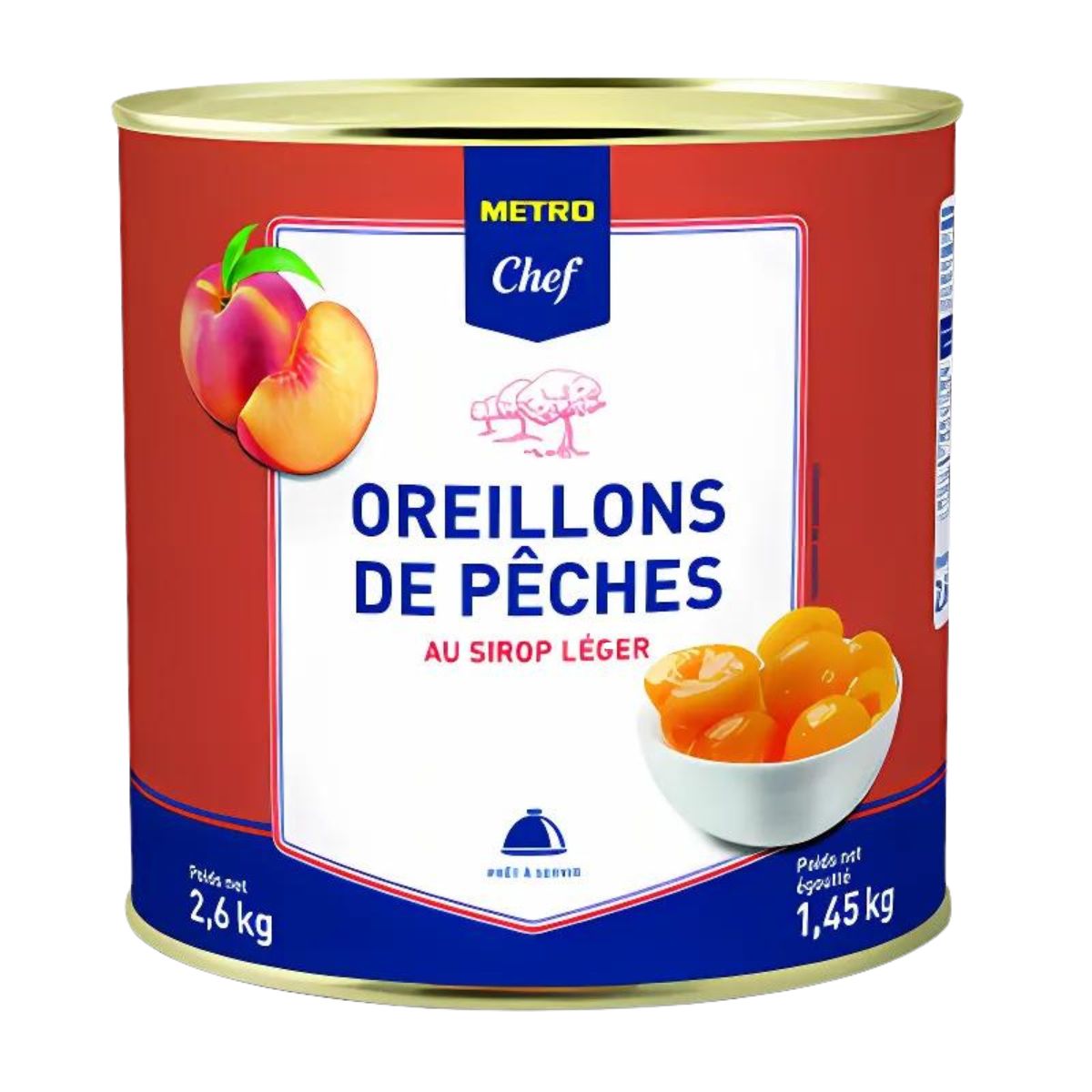 Chef Canned Peach in the Syrup 1.45kg