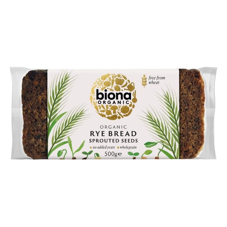 Biona Rye Vitality Bread with Sprouted Seeds Organic 500g