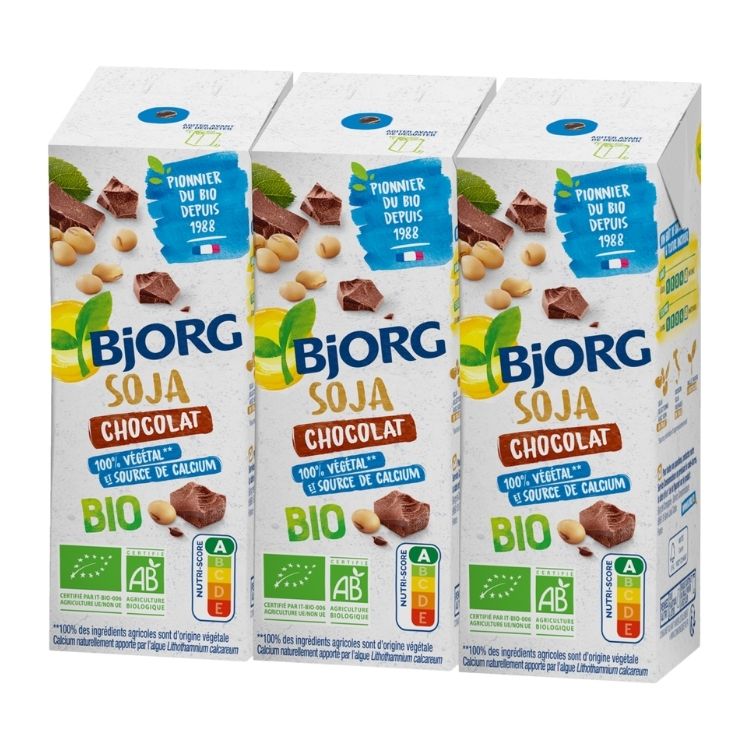 Bjorg Organic mini chocolate soy calcium milk 3x25cl