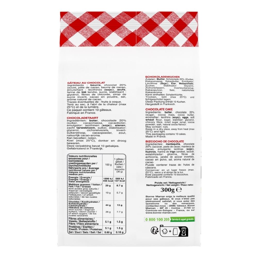 Bonne Maman Chocolate Moelleux cake 300g
