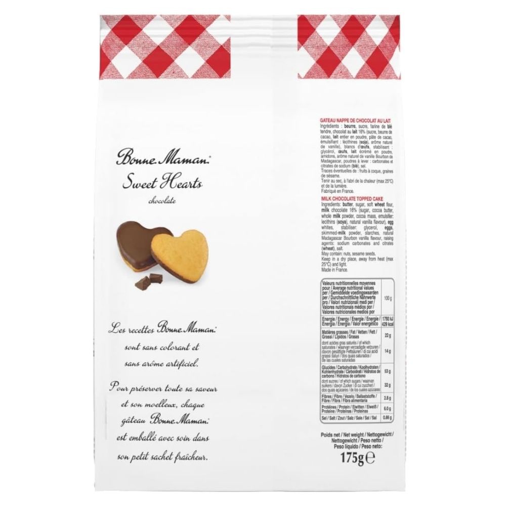 Bonne Maman Sweet Hearts Chocolate Vanille Marble Madeleines 175g