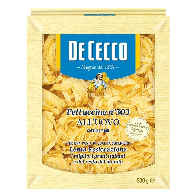 De Cecco Fettuccine Egg pasta (UOVO) N303 500g