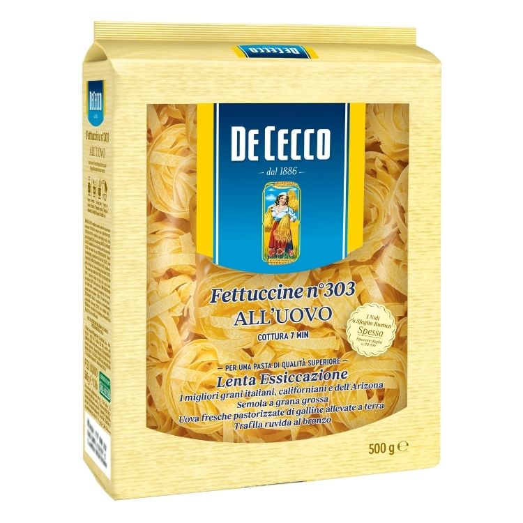 De Cecco Fettuccine Egg pasta (UOVO) N303 500g