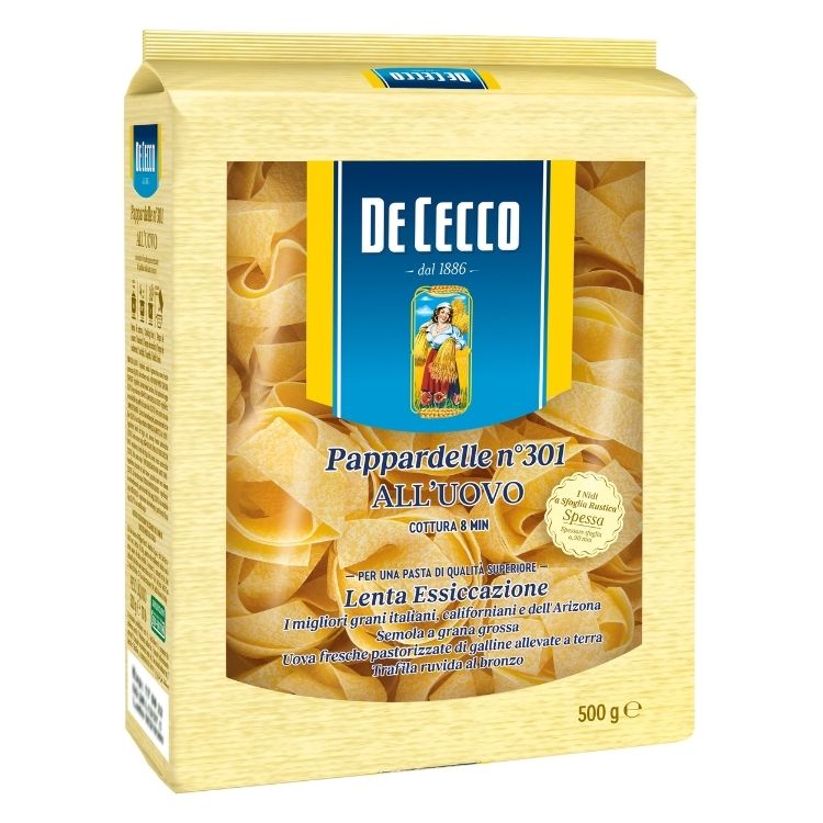 De Cecco Pappardelle Egg pasta (UOVO) N301 500g