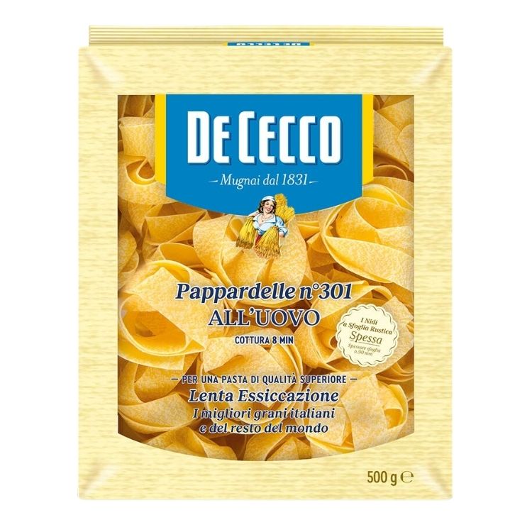 De Cecco Pappardelle Egg pasta (UOVO) N301 500g