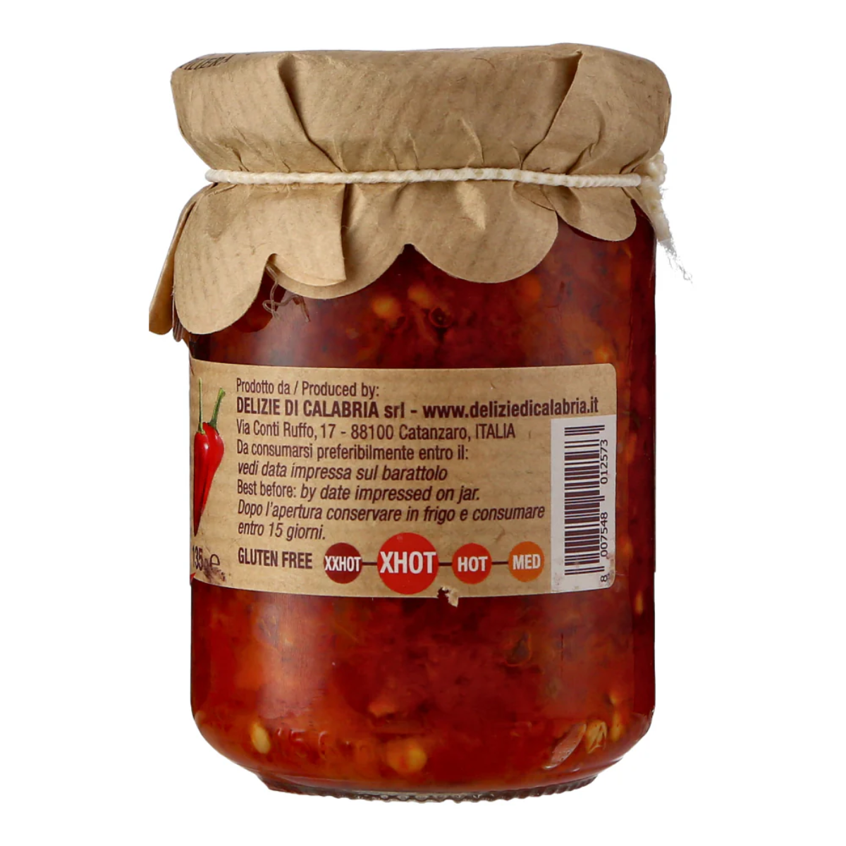 Delizie Di Calabria Chopped Spicy Calabrian Chilli Peppers In Olive Oil sauce 135g